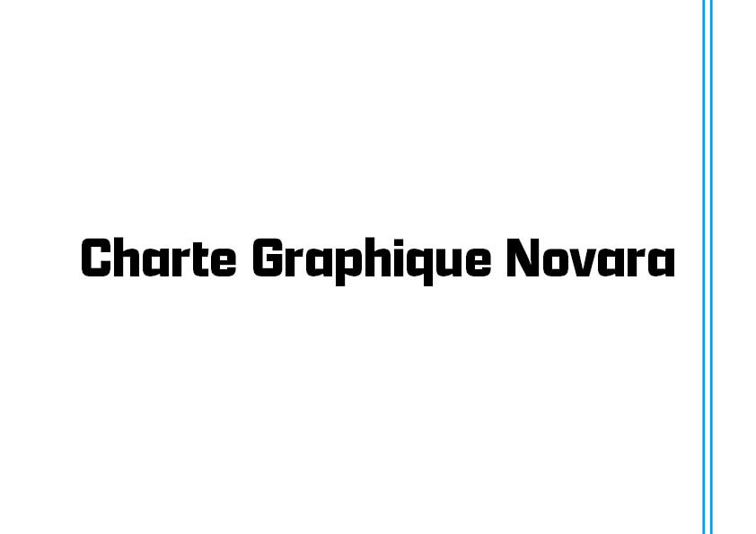 Page 1 : couverture, Charte Graphique Novara