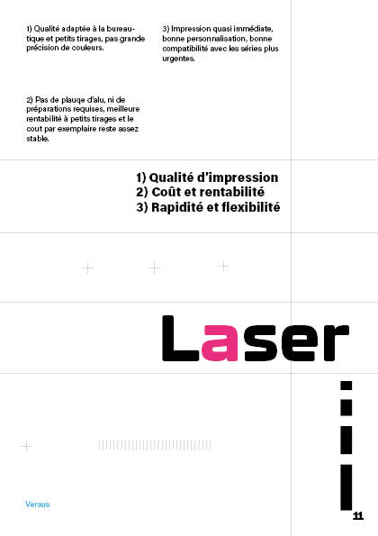 Page 11 : comparaison, le laser